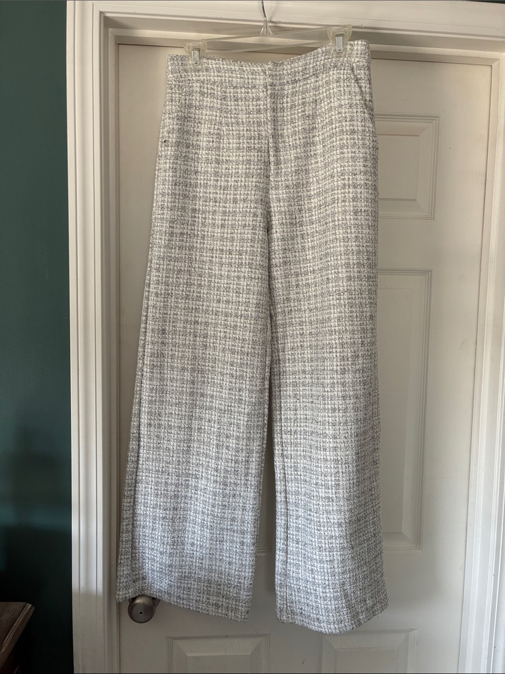 Altar'd State Gray Tweed Wide-Leg Pants